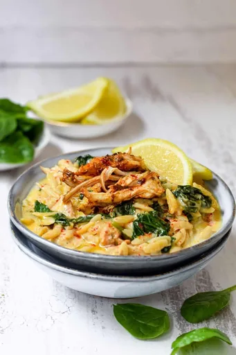 One Pot Paprika Lemon Chicken with Orzo