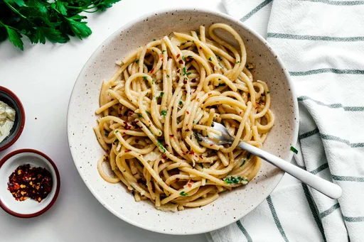 Grown Up Buttered Noodles: Garlicky Brown Butter Parmesan Noodles Recipe