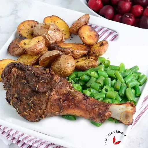 Muslos de pavo asados al horno