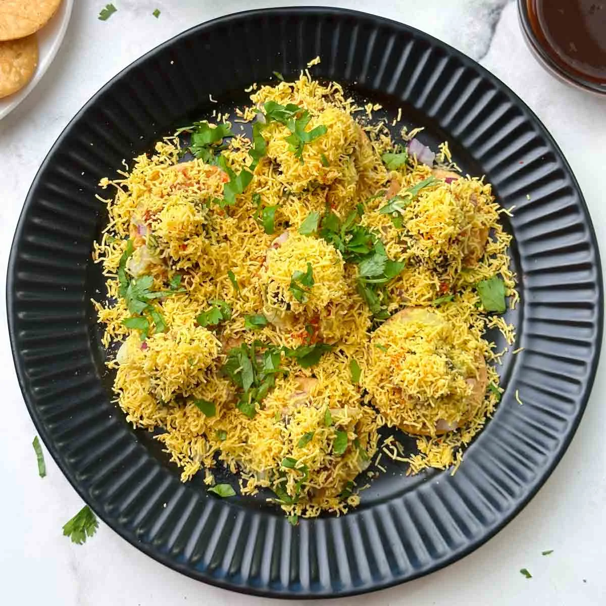Sev Puri Recipe (Sev Batata Puri)