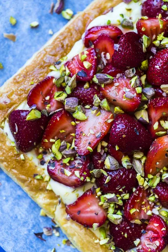 Strawberry Pistachio Tart