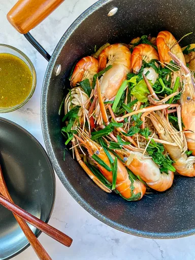 Goong Ob Woon Sen (Thai Glass Noodle Prawn)