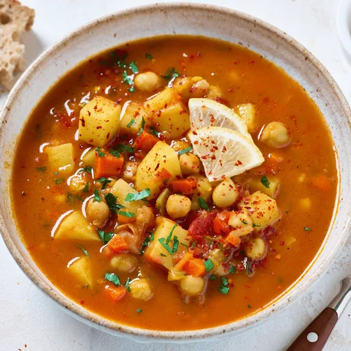 Sopa Mediterránea de Garbanzos