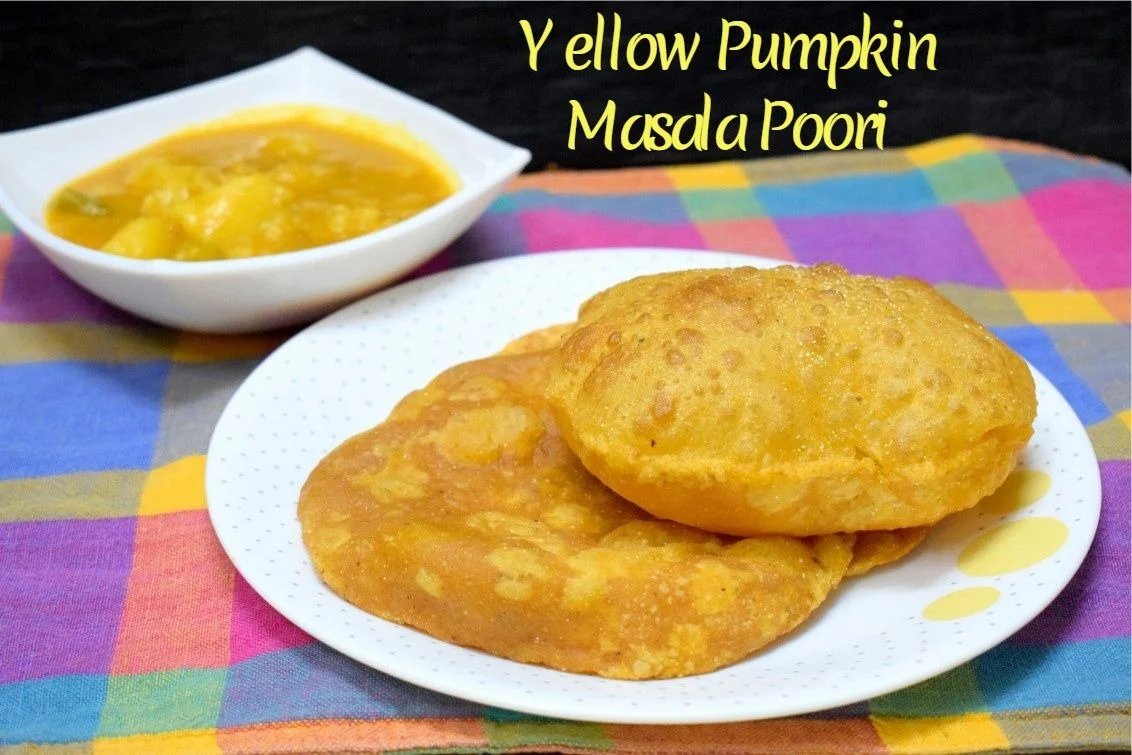 Yellow Pumpkin Masala Poori