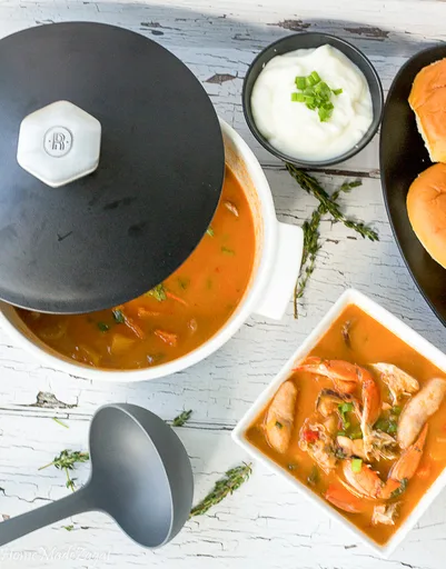 Sopa caribeña de mariscos