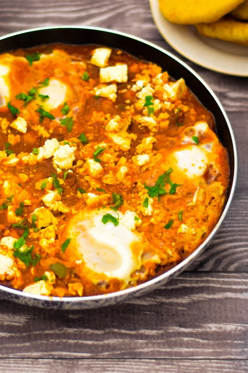 Shakshuka with Chickpeas and Feta