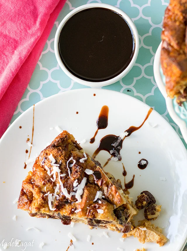 Easy coconut bread pudding
