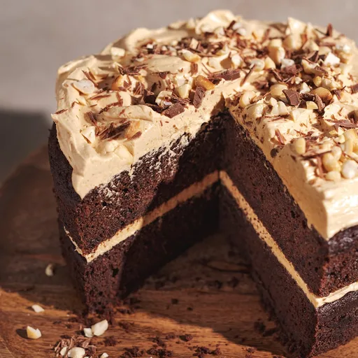 Chocolate Cake with Peanut Butter Frosting