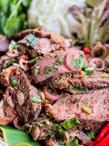 Nam Tok Beef Recipe (Thai Waterfall Salad)