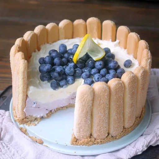 Blueberry Lemon No-Bake Cheesecake