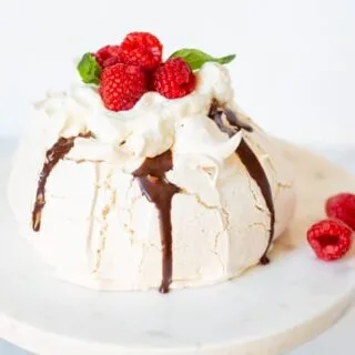Pavlova con Chocolate y Frambuesa