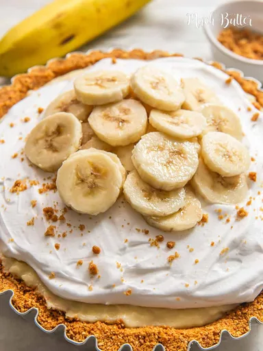 Tarta de crema de plátano