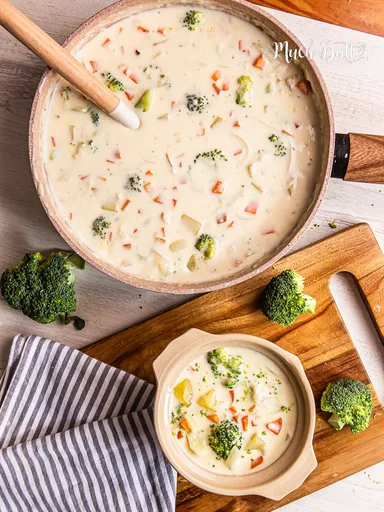 Sopa de Brócoli, Patata y Cheddar