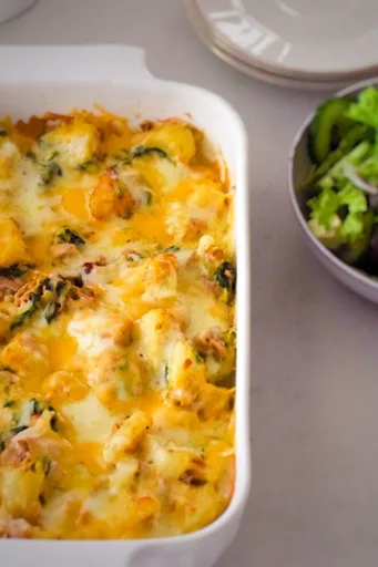 Tuna Potato Spinach Bake