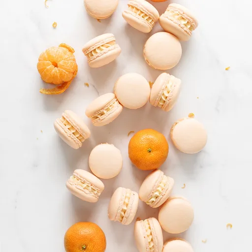 Mandarin Orange Macarons