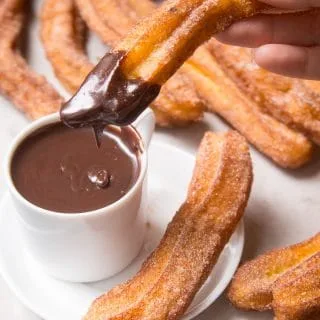 Homemade Churros with Chocolate Dipping Sauce