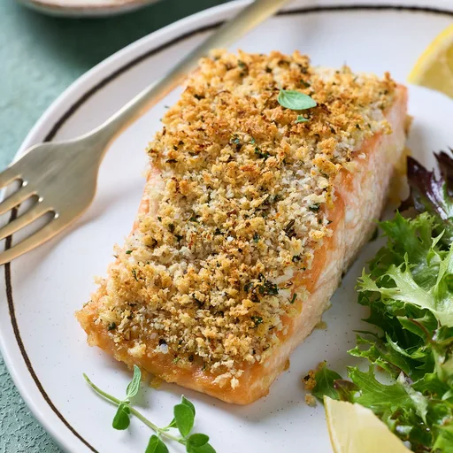 Crispy Panko Crusted Salmon