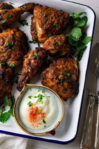 Pollo a la menta con yogur