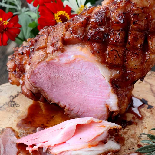 Jamón casero con glaseado de piña