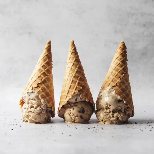 No-Churn Coffee Ice Cream with Chocolate Chunks