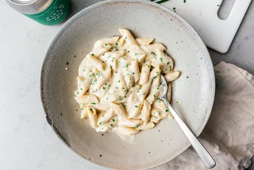 Receta de pasta con crema agria y cebolla