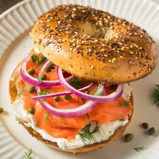 Bagels de salmón ahumado