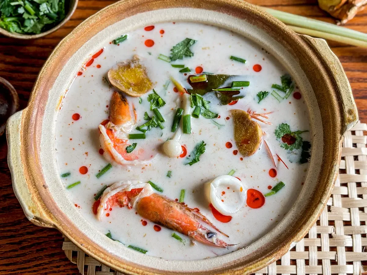 Tom Kha Talay Recipe (Thai Coconut Seafood Soup)