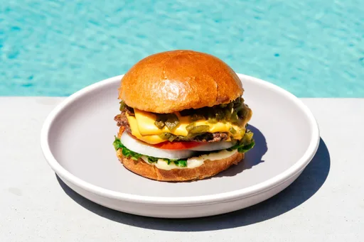 The Ultimate Double Double Hatch Green Chile Cheeseburger