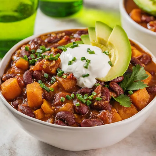 Vegetarian Chili Recipe with Sweet Potatoes and Beans