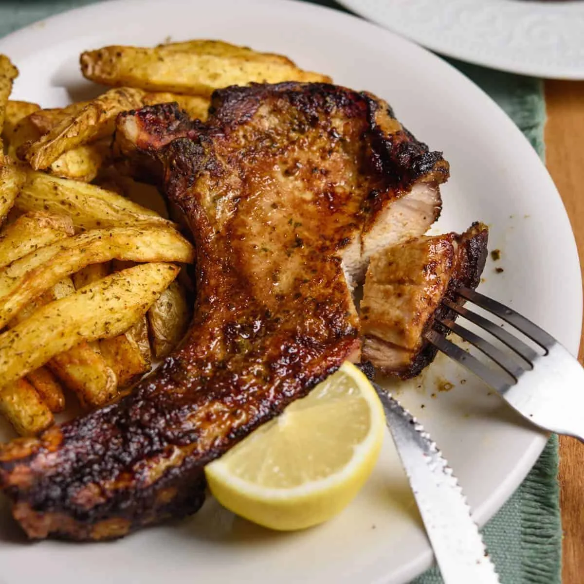 Air-Fryer Pork Chops and Potatoes