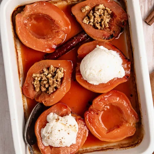 Membrillo al horno con miel