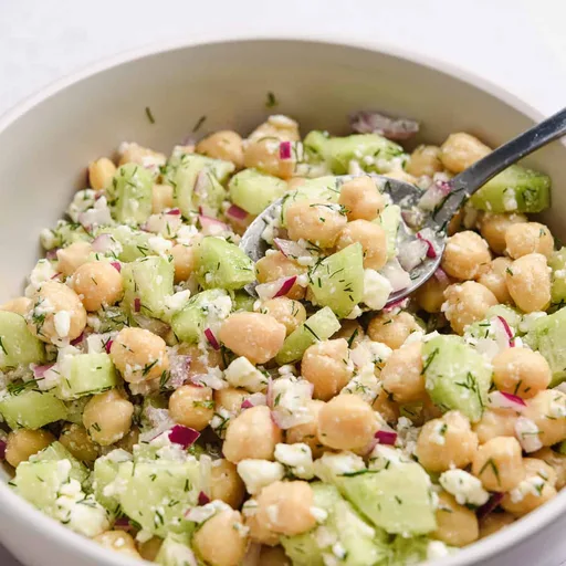 Chickpea Cucumber Feta Salad
