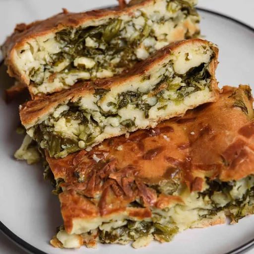 Crustless Spinach Pie With Feta Cheese
