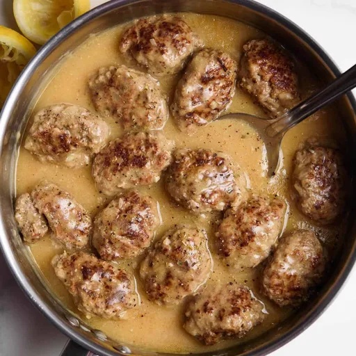 Keftedes In Lemon Sauce