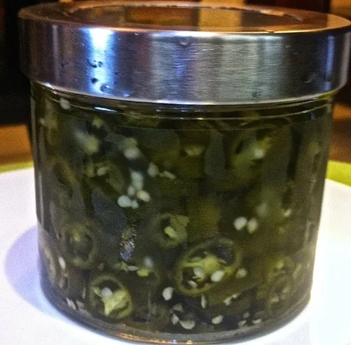 Pickled Green Chillies