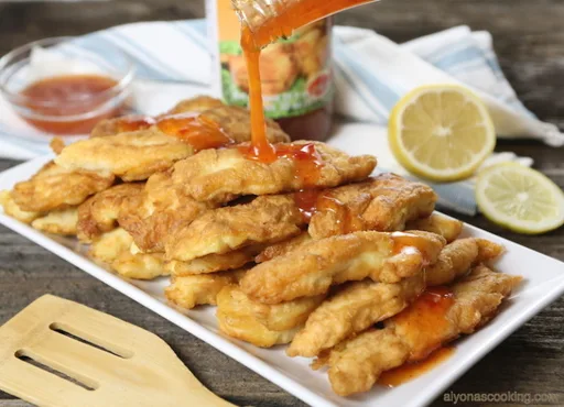 Receta de Tiras de Pollo Estilo Chino