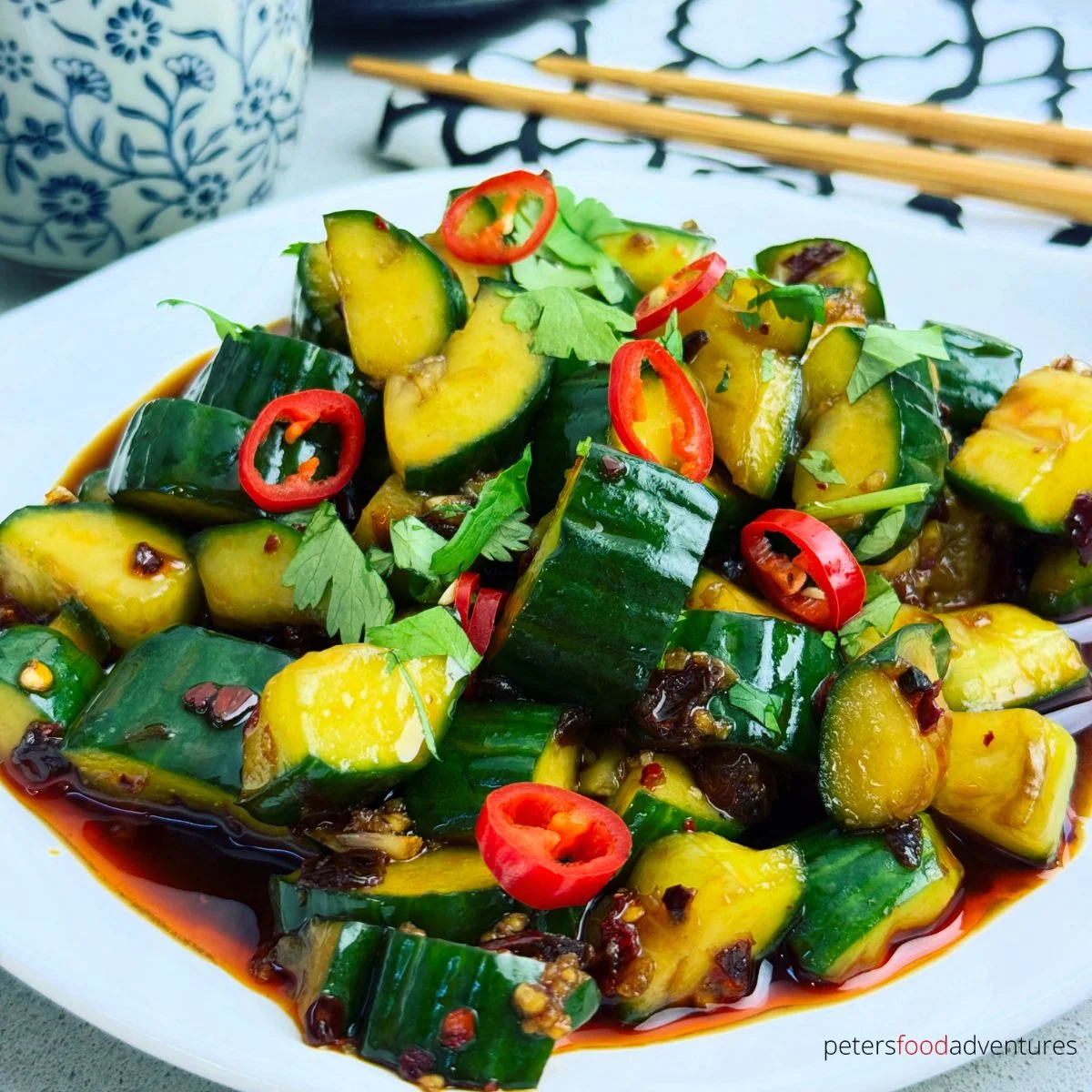 Chinese Spicy Cucumber Salad