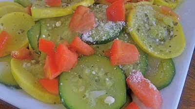 Gratín de calabacín y tomate