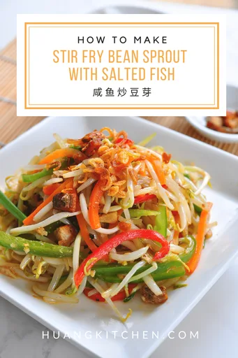 Stir Fry Bean Sprout With Salted Fish 咸鱼炒豆芽