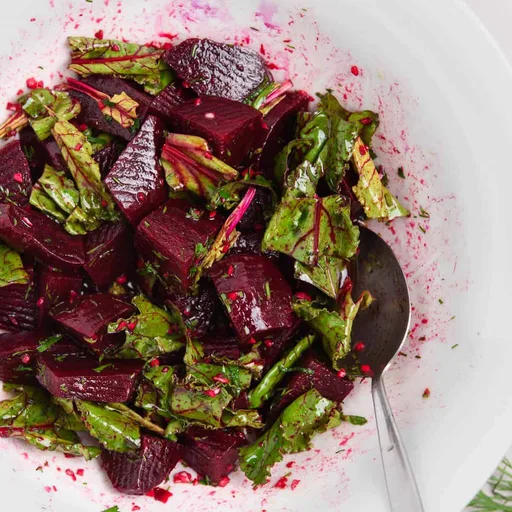 Simple Beetroot Salad With Garlic & Herbs