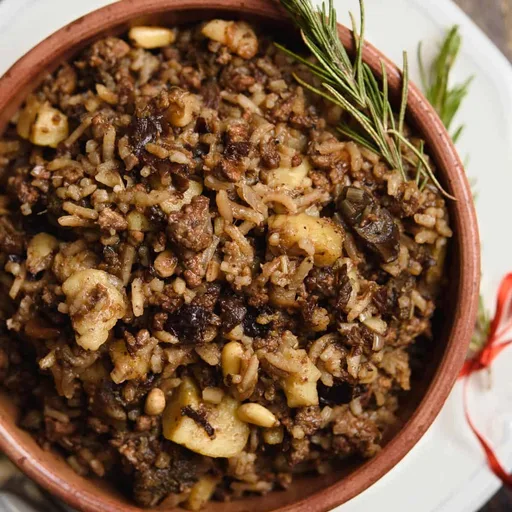 Relleno de arroz tradicional para Navidad