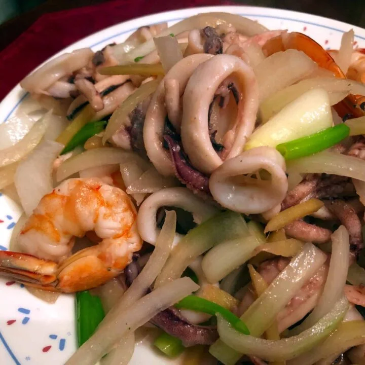 Seafood Stir Fry (Shrimp & Squid Recipe)