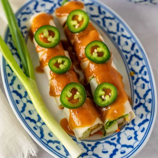Rollitos de primavera frescos tailandeses (Paw Pia Sot)