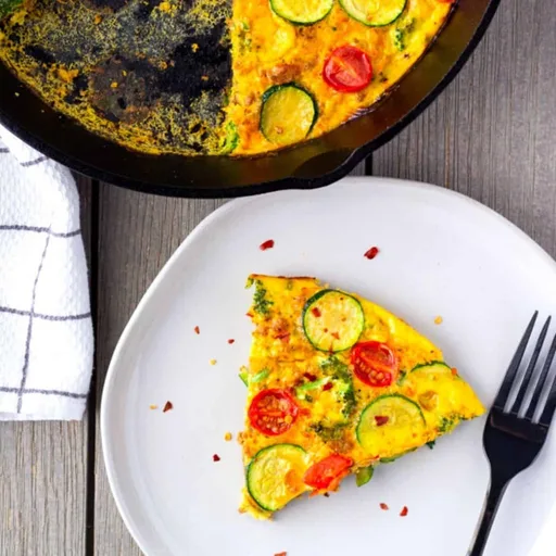 Frittata de pavo picado y verduras