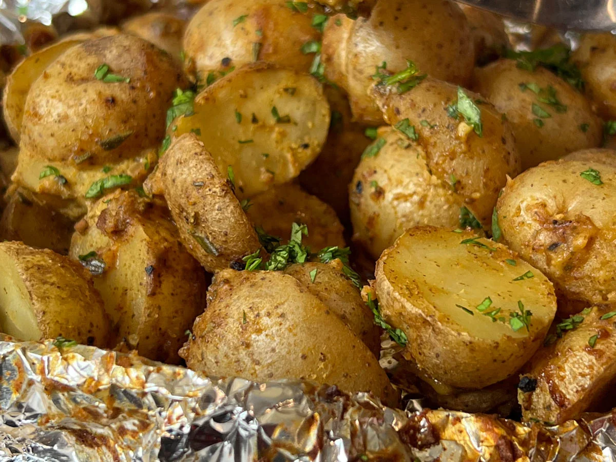 Smoked Potatoes with Mustard