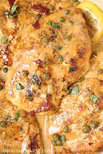 Receta de pollo piccata al estilo Olive Garden