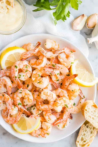 Crevettes à l'ail et au citron à la friteuse à air