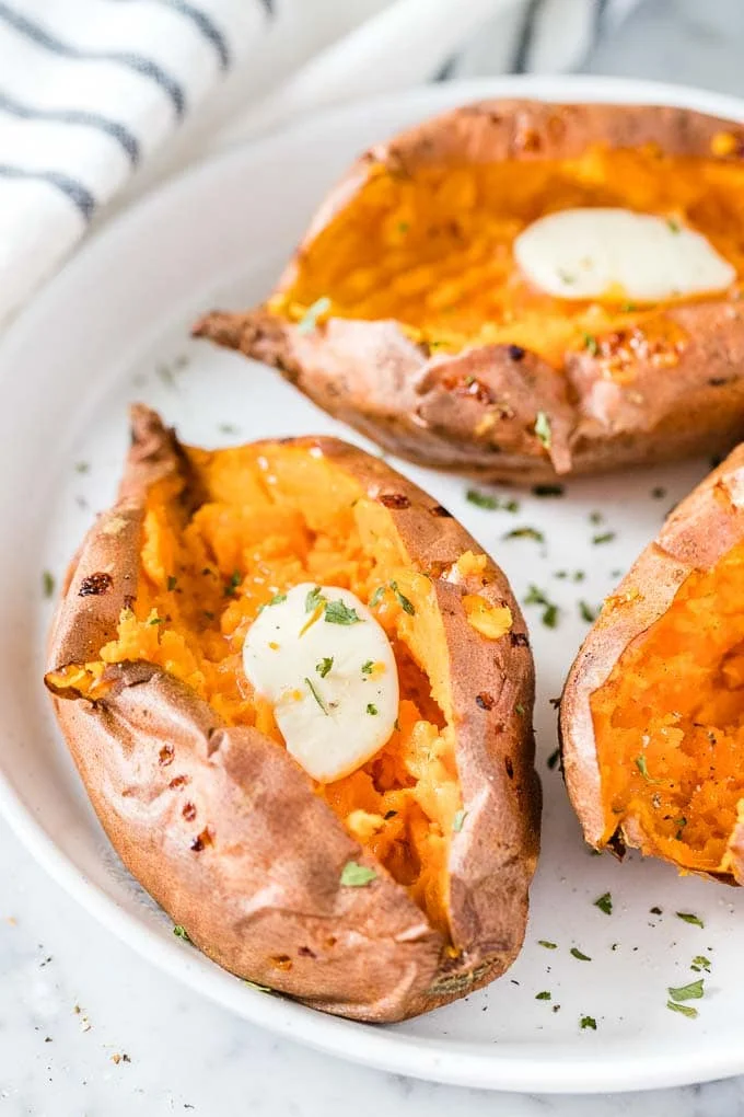 Air Fryer Baked Sweet Potatoes