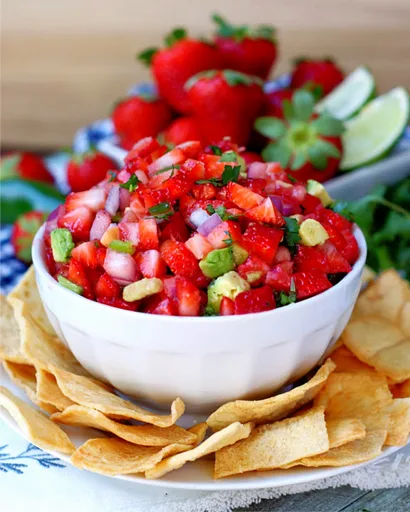 Fresh Avocado Strawberry Salsa