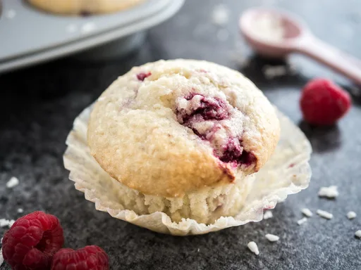 Coconut Raspberry Muffins